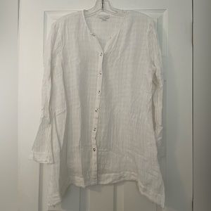 JJill PureJill gauzy cotton/linen button down- S